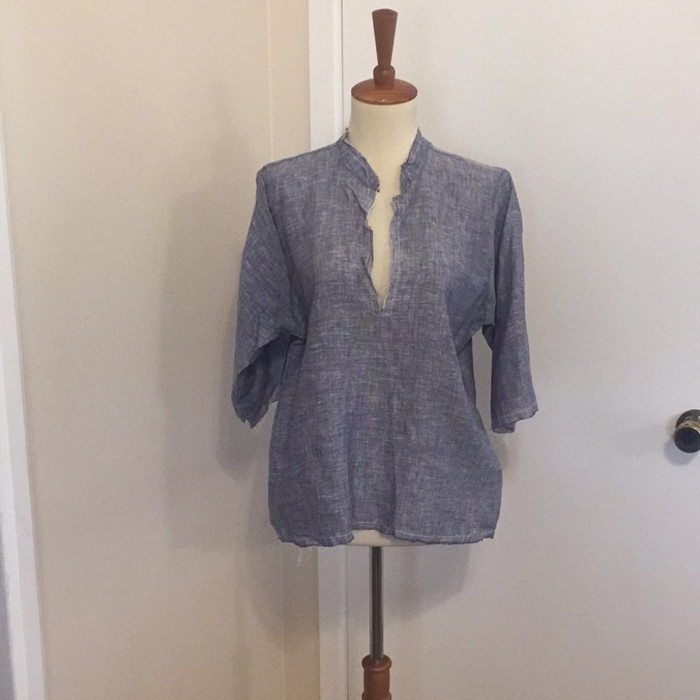 S/M NWOT LOVE‎ TANJANE Linen Shirt FF32